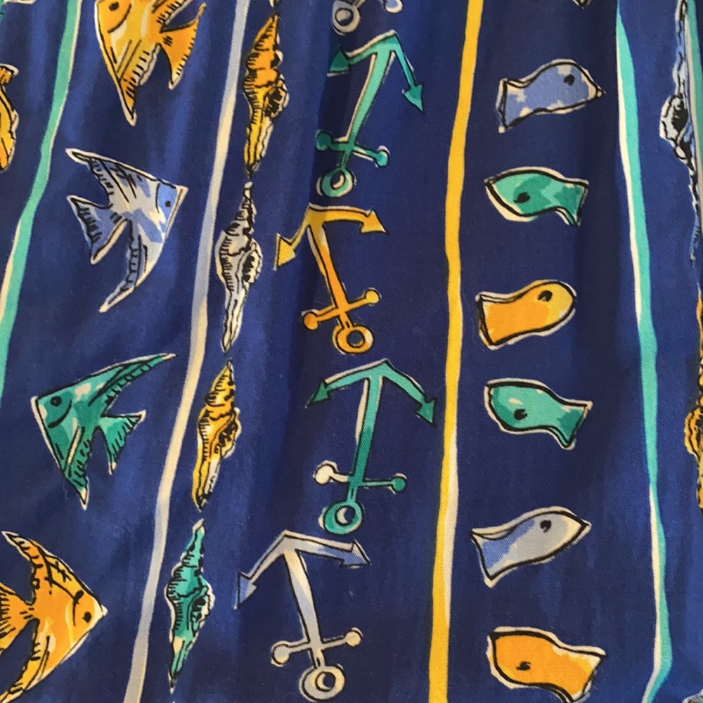 Vintage Pendelton size 12 aquatic print  pants - Picture 2 of 6